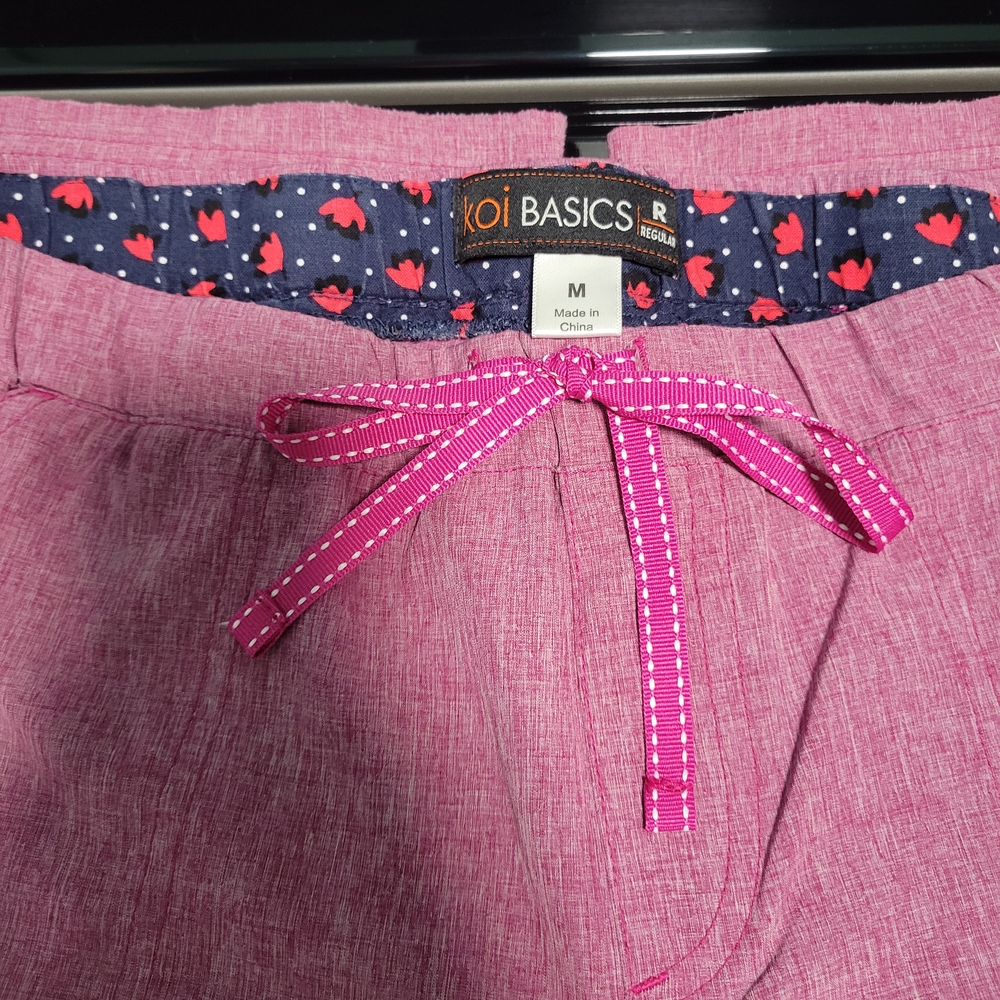 Koi Basics Pink Drawstring Pants Size Medium